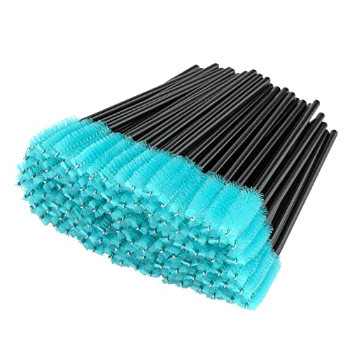Image of G2PLUS 100PCS Disposable Eyelash Brushes, Adjustable Mascara Wands Makeup Applicator, Lash Spoolies Brushes for Eyelash Extensions and Eyebrows (Blue)
