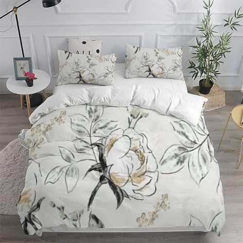 Parure de lit fleurs grand format adieu draps froissés