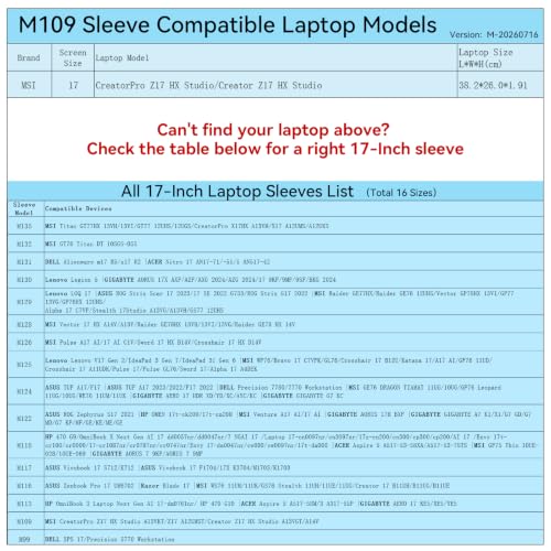 Image of Smatree M109 Hard Protective Laptop Sleeve Case for 17 inch MSI | Compatible for 17 inch MSI CreatorPro Z17 HX /Creator Z17 HX Studio (X8315)