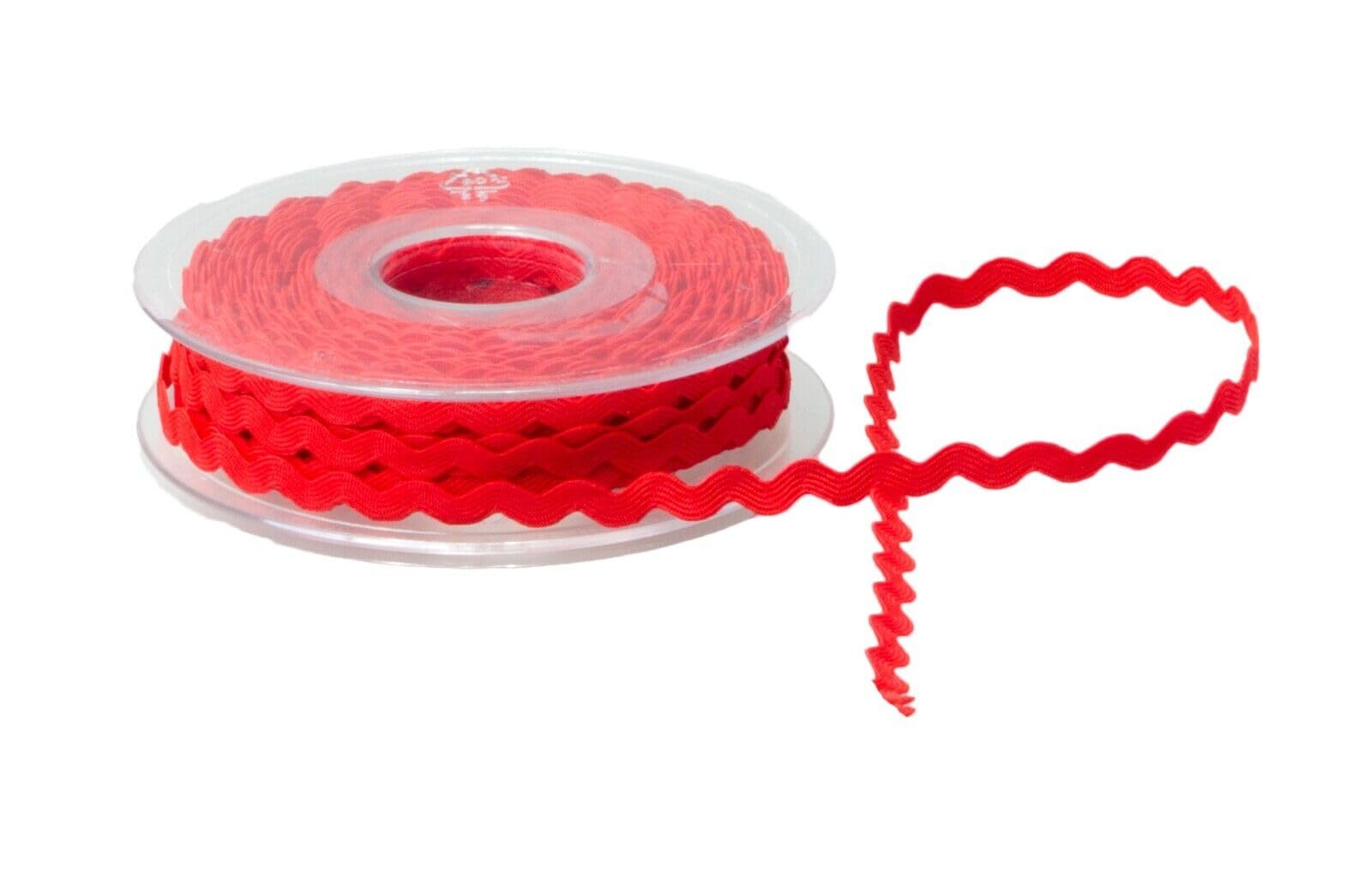 SUPER RIBBONS®™ - Full Reel 13mm Quality RIC RAC Ribbon/Braid/Trimming 20 Metre Reel -Red - Image 2