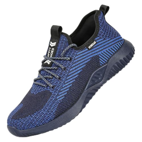 Image of Furuian Steel Toe Work Shoes for Men Women Safety Construction Sneakers | Puncture Resistant Protection Work Shoes, Non-Slip, Lightweight, Sports Style, ASTM Certified, for Industry