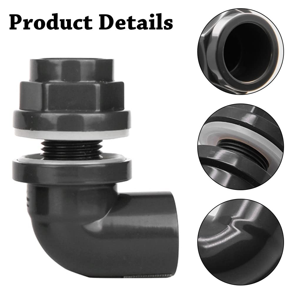MiOYOOW Aquarium Elbow Pipe Joint, PVC Fish Tank Water Pipe Adapter Elbow Tubes Hose Connector Fish Tank Accessories - Image 3