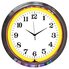Neonetics Bar and Game Room Neon Alphanumeric Wall Clock with Orange Neon and Chrome Rim, 15 Inch photo Neonetics Bar and Game Room Neon Alphanumeric Wall Clock with Orange Neon and Chrome Rim, 15 Inch