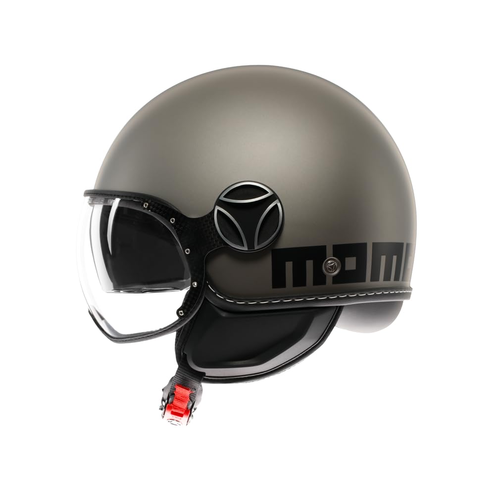 MOMODESIGN - FGTR EVO E2206, Jet-Helm mit Sonnenblende, offener Helm für Motorräder und Motorroller, für Männer und Frauen, Matt