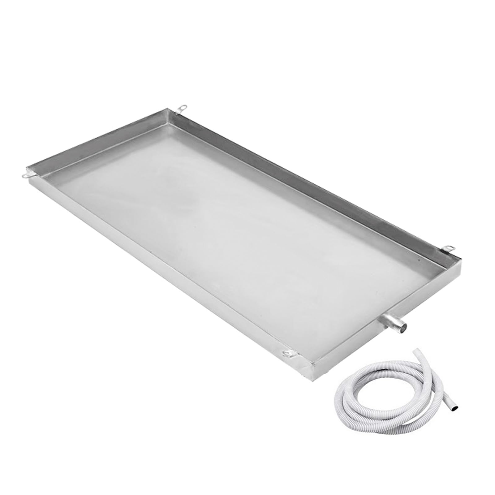 Bac de vidange machine à laver inox 304 plateau galvanisé de rechange robuste avec tube de 2m 100x70cm