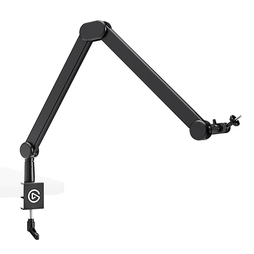 Elgato Wave Mic Arm – Studio Boom Arm for Streaming & Podcasting, with Cable Channels, Desk Clamp, Riser Extension – for USB & XLR Microphones