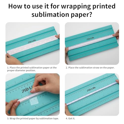 image for PYD Life Sublimation Pens Straws Wrapping Measuring Tools Sublimation 