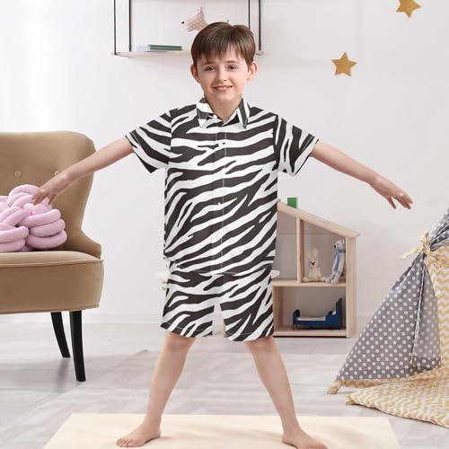 Image of Sunflower Floral Yellow Black Short Sleeve Hawaiian Button Down Shirts and Short Sets for Boys Toddler Summer Outfits