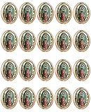 COTTVOTT 20 cuentas separadoras de Nuestra Señora de Guadalupe Saint Jude para DIY Rosario Collar Pulsera Fabricación de Joyas Colgantes Parte Perlas sueltas
