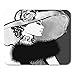 Produktbild AOHOT Mauspads 20S Young Woman Hat and Fur 1920S 30S Attractive Beautiful Beauty Mouse pad 9.5" x 7.9" for Notebooks,Desktop Computers Accessories Mini Office Supplies Mouse Mats