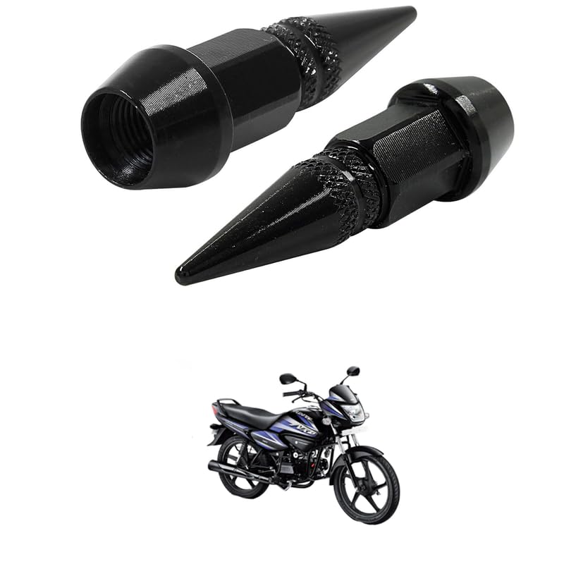 LOVMOTO Universal Spiked Valve Caps,Aluminum Alloy Dustproof and Waterproof Tire Valve Stem Caps, Suitable for Cars, Trucks and Motorcycles (2PCS Black) Comfortable with Splen-dor N-XG-image-40