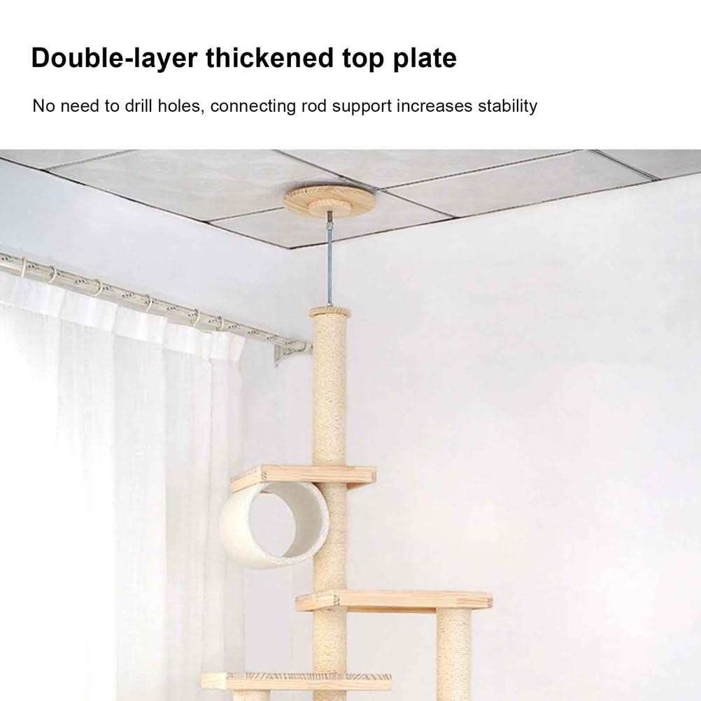 Torre per gatti dal pavimento al soffitto con tiragraffi in sisal, design alto e stretto per risparmiare spazio ed esercizi per gatti