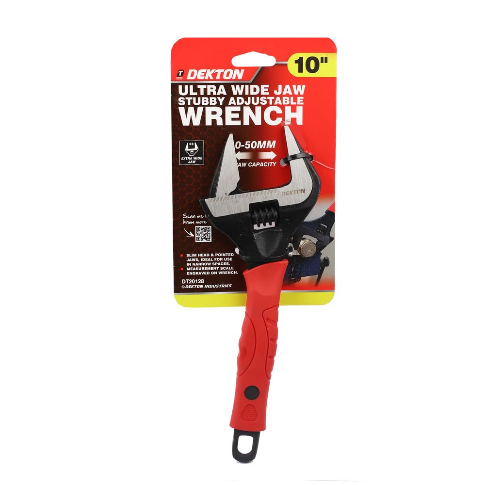 Generic Dekton 10" Xl Jaw Stubby Adjustable WrenchDt20128 from B&Q