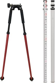 Aluminum Tripod Bipod for Prism Poles Surveying or GPS Poles of Total Station GPS GNSS, Aluminum Grade Rod (9 Foot) - Mountlaser