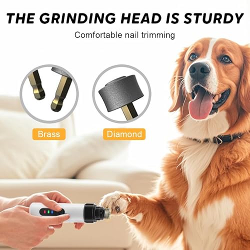 FANSUIT Dog Nail Grinder with Dog Nail Trimmers, 2025 New Heusom Dog Nail Trimmer, Rechargeable USB Charging Pet Nail Grinder, Pet Paws Grooming Smoothing Tool (1 Set) - Thumbnail 2