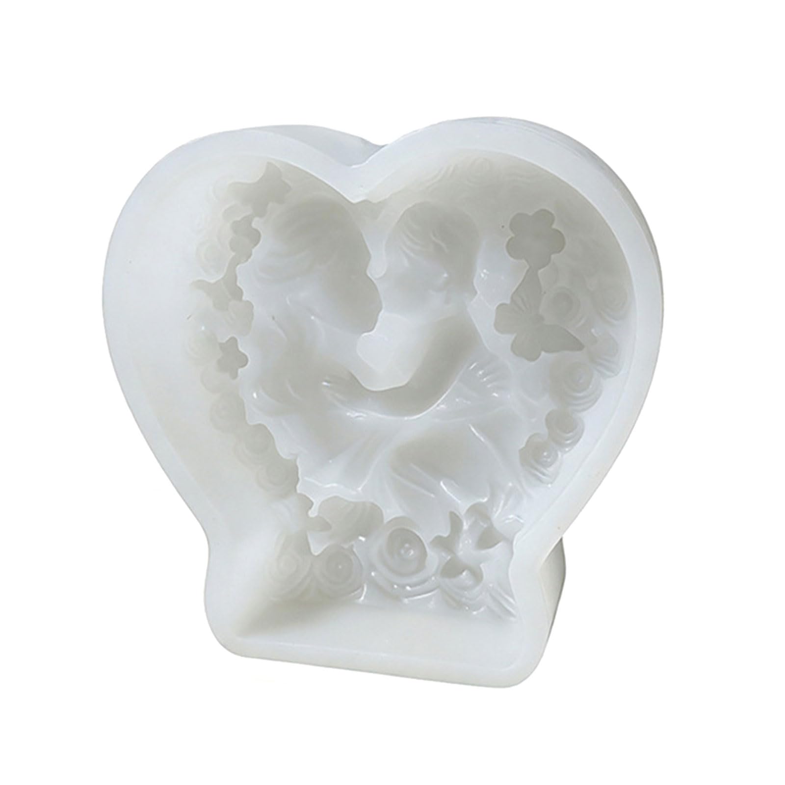 Buxuaaaa Charm Heart Shape Silicone for Creative Soap and Craft Projects Silicone Baking