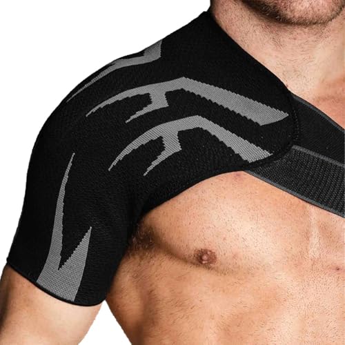 Anaconda Shoulder Brace for Men, Shoulder Brace Torn Rotator Cuff for Men and Women Pain Relief, Compression Sleeve to Preventing Strains and Dislocation, Fits Left and Right Arm(M)