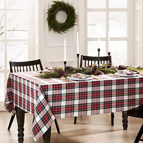 Elrene Home Fashions Klassische Weihnachtstischdecke, kariert,...