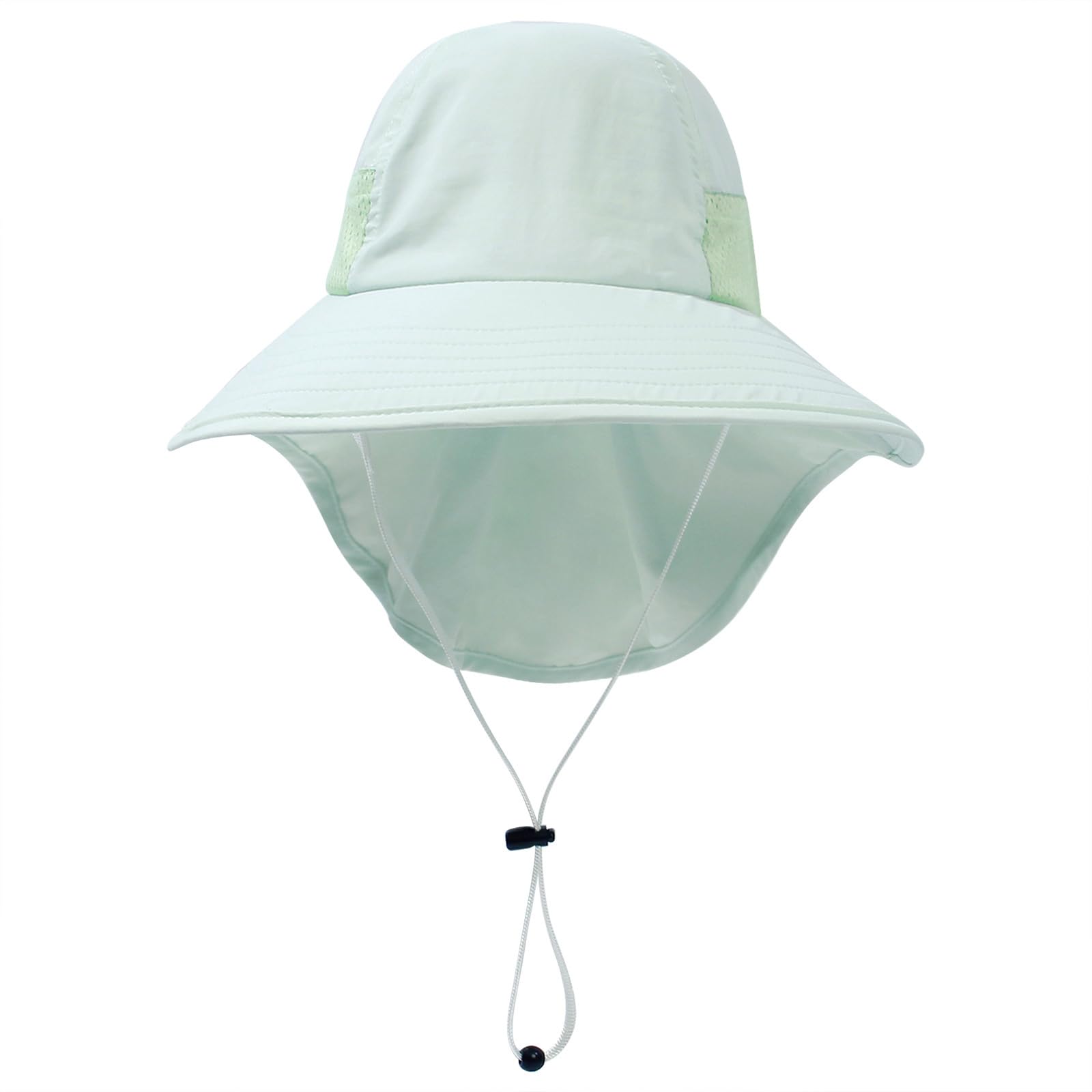 Malaxlx Baby Sonnenhut mit Nackenschutz UPF 50+ UV Schutz Breite Krempe Atmungsaktiv Sommerhut für Kinder Jungen Mädchen - 4