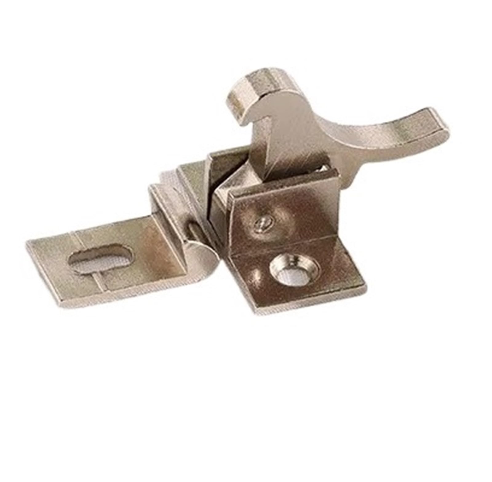 5 cerraduras de pestillo abierto con hebilla pájaro, antirrobo, retro, for ventana y puerta automática Para Puertas(Silvery)