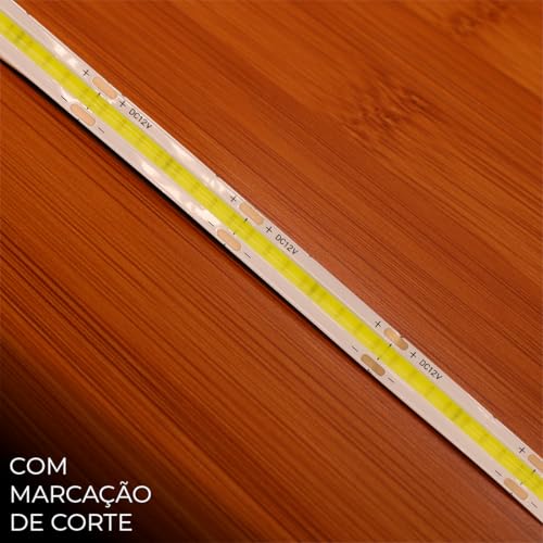 Fita Led 110v/220v Direta Cob Rolo 10m Não Usa Fonte (Branco Neutro 220v)