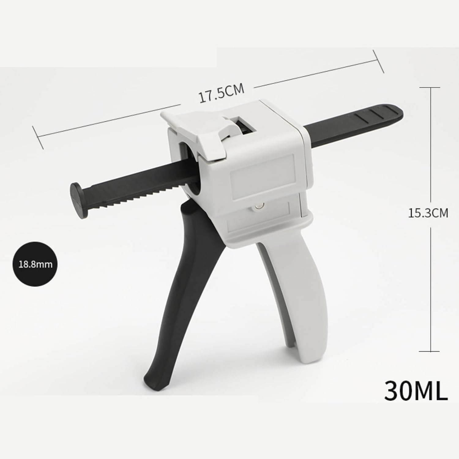 30ml Dispenser Glue Gun, Manual Dispenser Glue Gun Plastic Manual Single Tube Handle Tool for Pressing Squeezing (1)