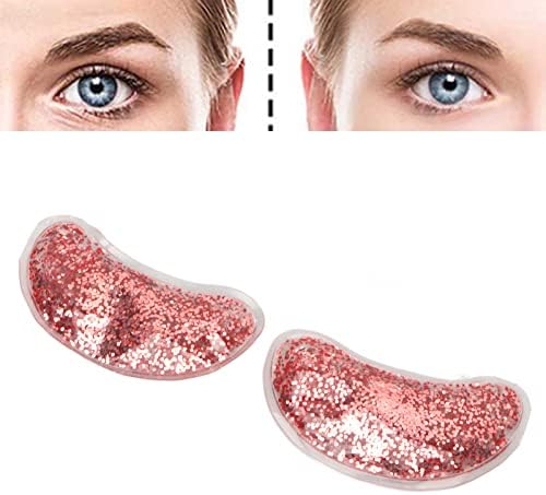 2pcs Cold Eye Compress for Puffy Eyes,Gel Ice Pack Reusable Cooling Eye Pads Under Eye Patches, Hot Cold Eye Pads Reusable Gel Eye Cooler Patches for Relieves Puffiness Dark Circles