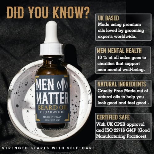 Men Matter & Co Cedarwood Beard Oil - 50ml Organic Moisturizer - Image 3