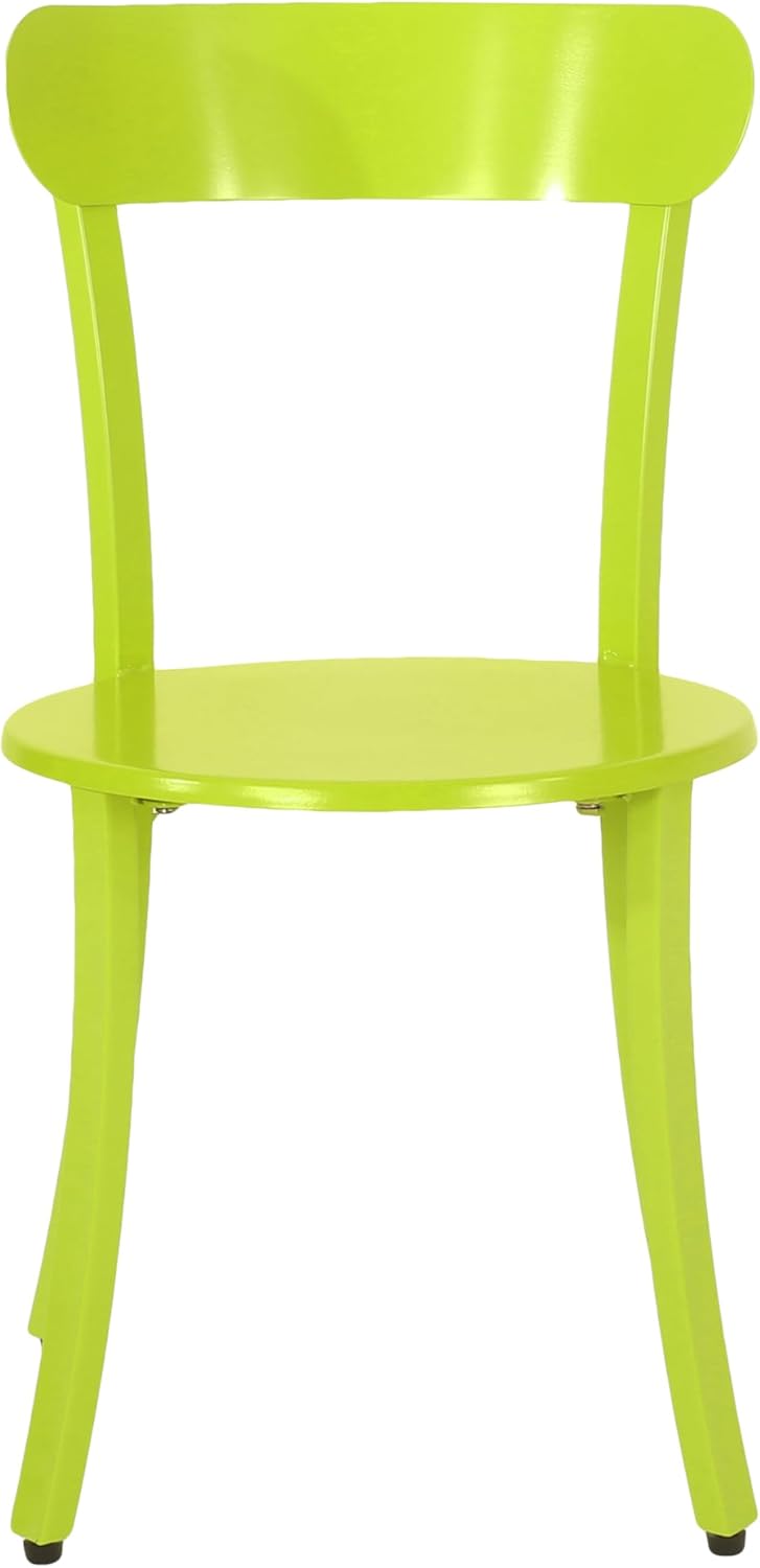 Christopher Knight Home Larson Outdoor Bistro Set, Matte Lime Green