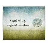 Expect nothing Inspirational Quotes Wall Art Decor , Minimalist Motivational Posters , Gym Motivational Wall Art , Office Zen Room Decor , Yoga Meditation Room , Zen Wall Art for Living Room (11x14)