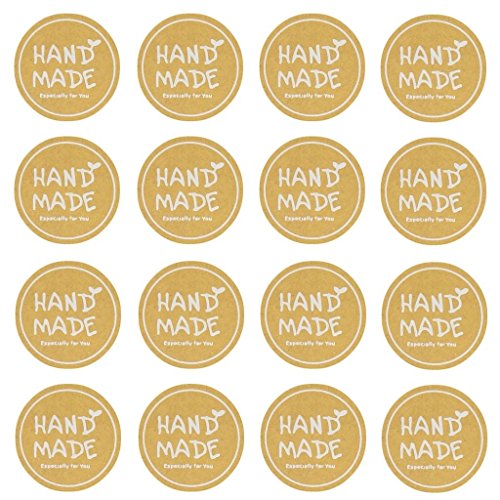 Hand Made Especially for You Kraft Round Sticker for Home Baking Gift Packaging