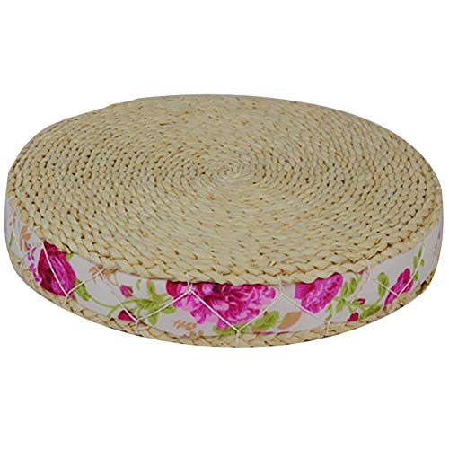 Boombee Meditation Cushion Yoga Mat Buddhist Meditation Cushion Meditation Cushion Thicken Rattan Futon Suitable For Yoga Home (Color : Pink, Size : 45x45x6cm)