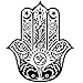 Boodecal Hamsa Hand Silhouette Removable Wall Decals Murals Stickers for Yoga Room 20*25 Inches