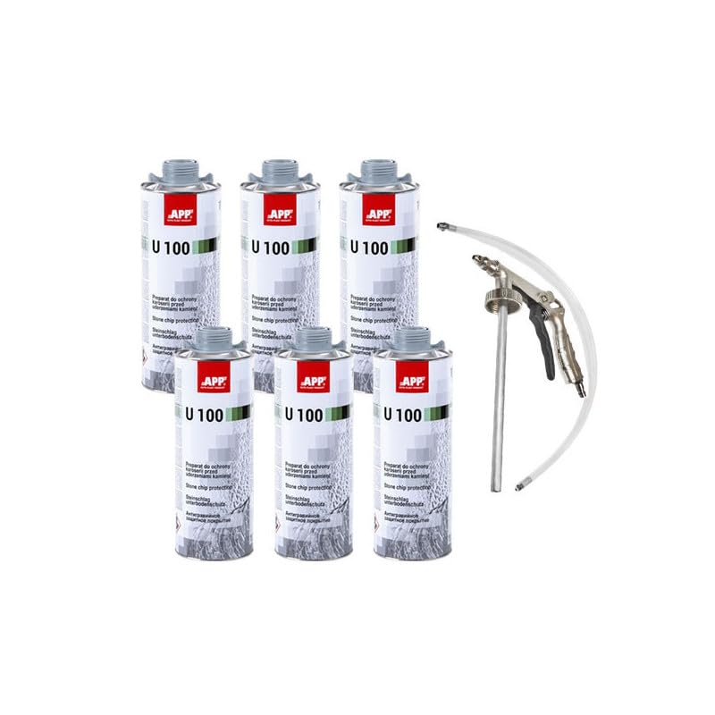 APP Carton de 6 Anti gravillons Gris U100 + 1 Pistolet à blackson