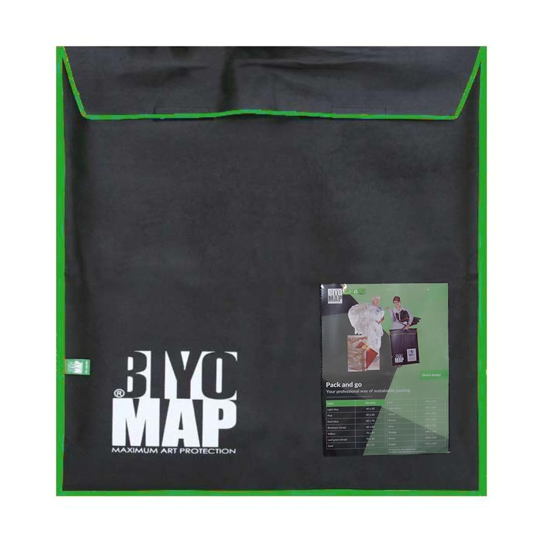 Biyomap Custodia per trasporto di pittura durevole - Protezione artistica professionale - Idrorepellente, traspirante, ecologica - Alternativa alla plastica a bolle, Lilla, 105x105 cm, Robusta