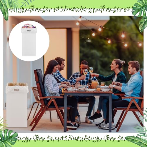 Image of 1 Pcs 20 Gallon Cardboard Trash Cans Disposable and Reusable Corrugated Cardboard Cans Recycling Bins Bulk with 2 Garbage Bags for Parties Events (20 Gallon)