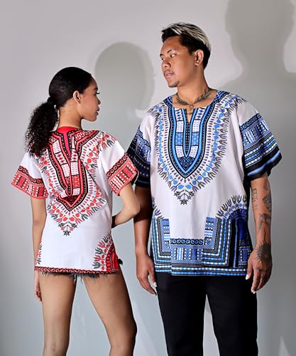 Image of DA'IKI Dashiki Cotton Shirt African Tribal Kaftan Boho Caftan Unisex