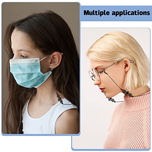 Frienda 2 Pieces Glass Chains Halloween Bat Glasses Chain Goth Sunglasses Eyeglass Necklace Eyewear Reading Black Bat Glasses Retainer Strap Holder Lanyards Halloween Party Accessories For Women Men #TOP5