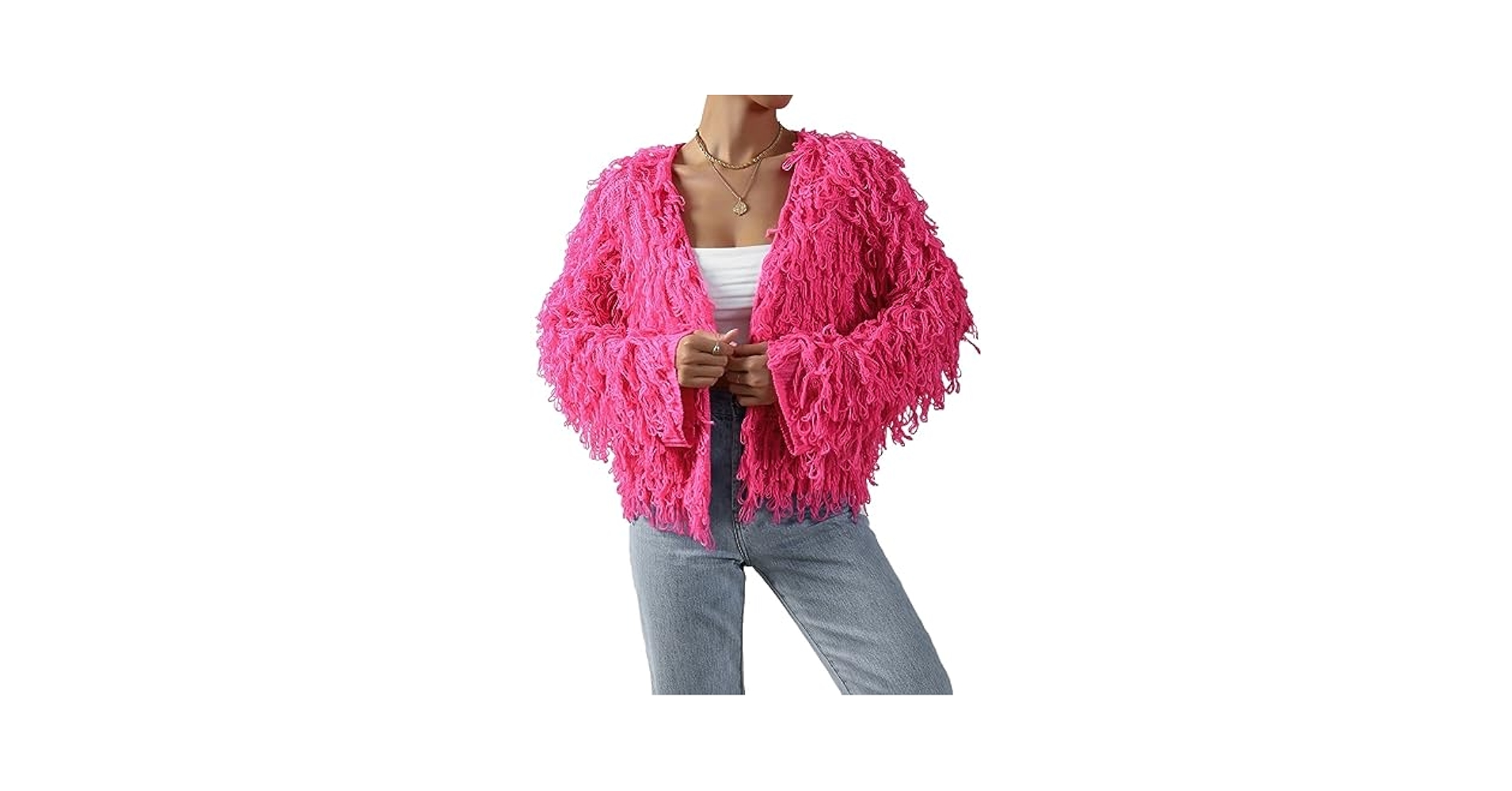 トップス eaphi SHAGGY KNIT CARDIGAN Shaggy Cardigan – Premier