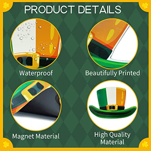 Yxhrh 27 Pcs Saint Patricks Day Garage Door Decoration Magnets,Refrigerator Magnets Stickers Set,Irish Green,Shamrock,Buffalo Plaid Car Magnets For Home Decorations Green(2) #TOP2