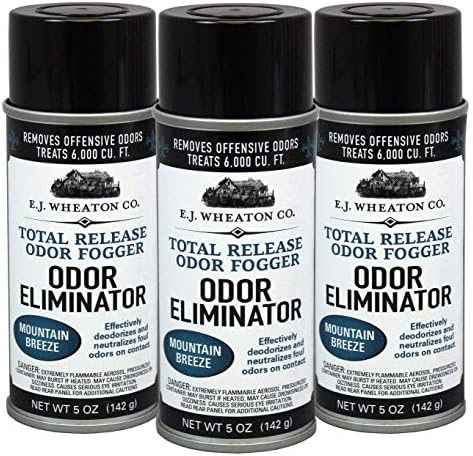 E.J. Wheaton Co. Odor Eliminator, Total Release Odor Fogger, 3 Pack, Effectively Deodorizes and Neutralizes Foul Odors on Contact, Mountain Breeze (5 OZ)…
