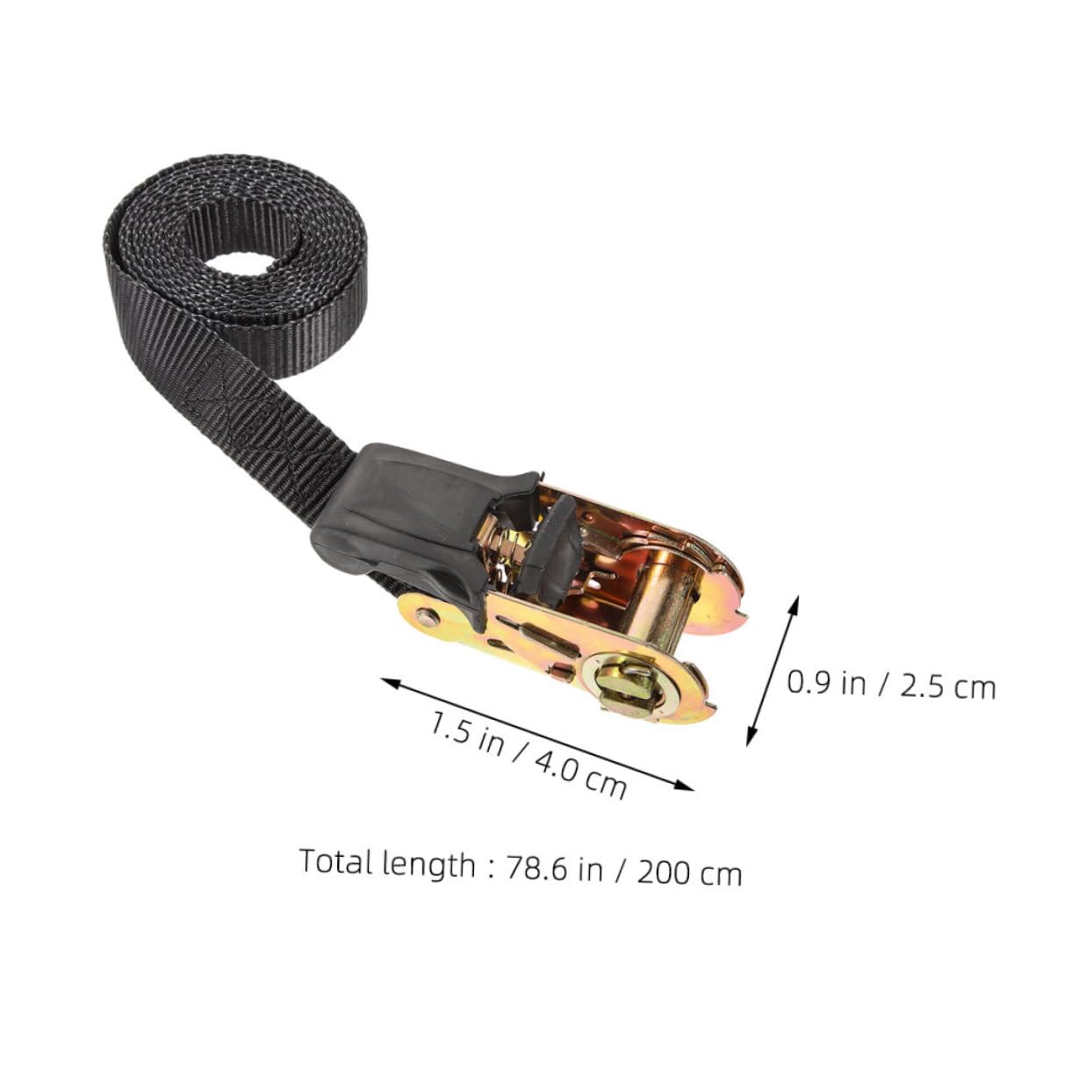 Alipis 3pcs Heavy Duty Ratchet Tie-Down Straps Truck Kayak Moving Straps for Secure Cargo