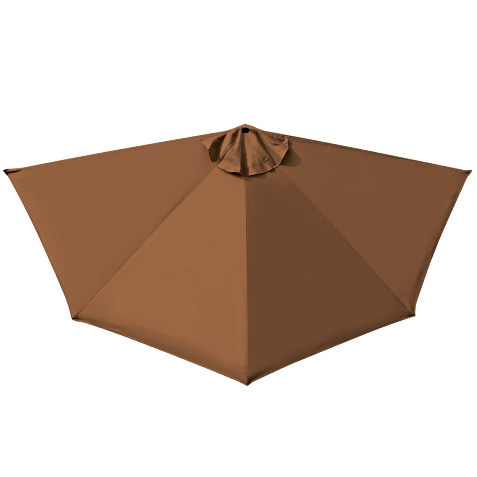 Strong Camel Replacement Canopy Cover for 10' Patio Half Umbrella 10ft 5 Ribs Half Umbrella (Brown)
