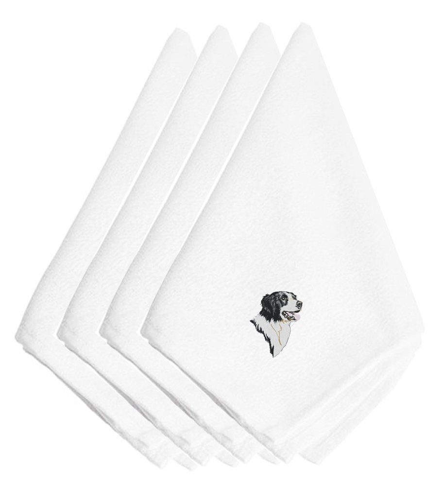 Serviettes Border Collie brodées de haute qualité Caroline's Treasures EMBT2497NPKE en tissu