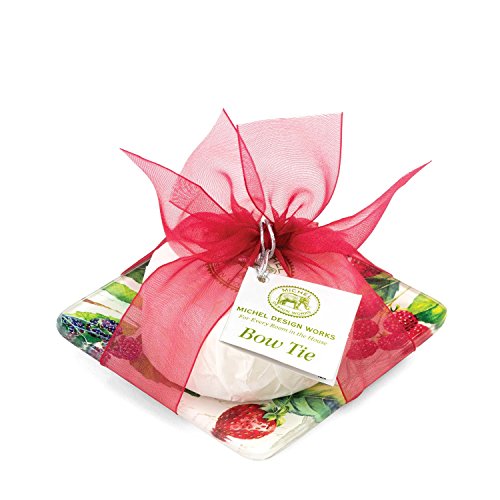 Michel Design Works Bow Tie Soap Dish Set, Berry Patch