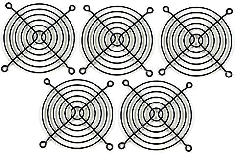 80mm Black Steel Computer Case Cooling Fan Grill / Finger Guard (Set of Five)