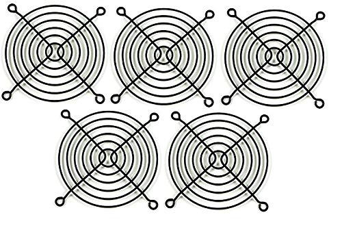 80Mm Black Steel Computer Case Cooling Fan Grill / Finger Guard (Set Of Five) #TOP1