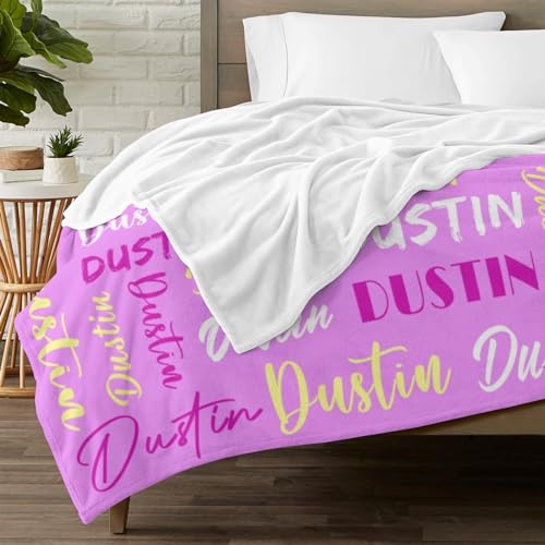 Personalized Blankets for Kids with Names Customized Blankets with Name for Adult Custom Blanket Gift for Birthday Christmas Valentines Day Gift