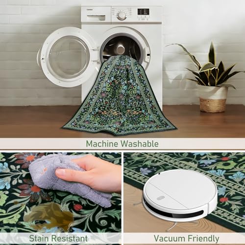 Tapete Lavable Verde Oscuro 2x3 Pies miniatura 5
