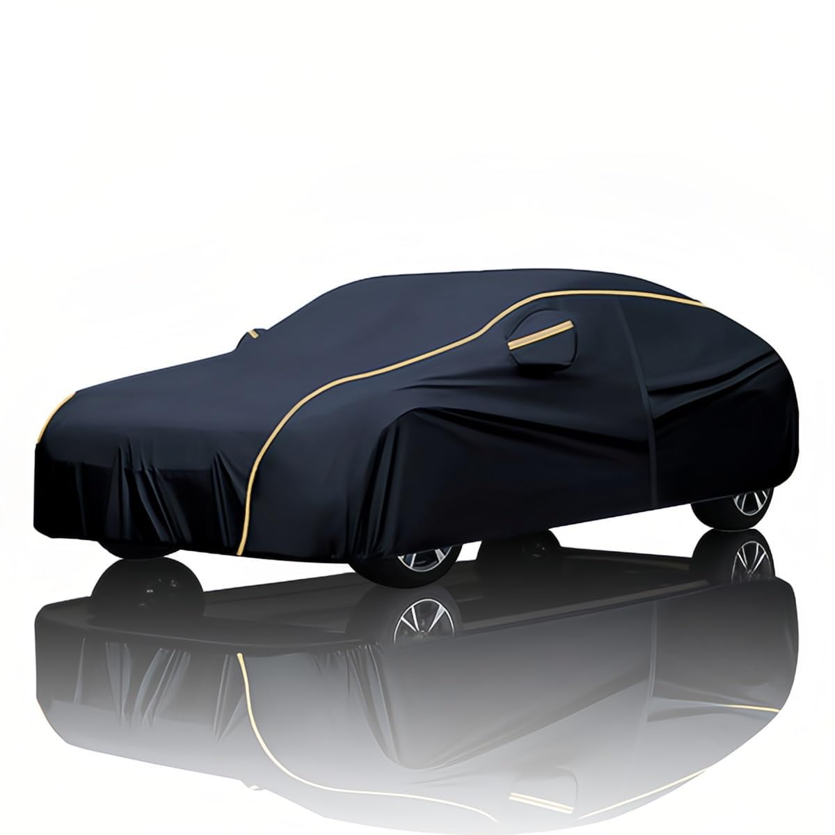 SWSMYZFF Car Cover, for Volkswagen T6 Transporter/Multivan/Caravelle Portable Car Cover Waterproof Car Cover Multi-functional Car Cover,Black